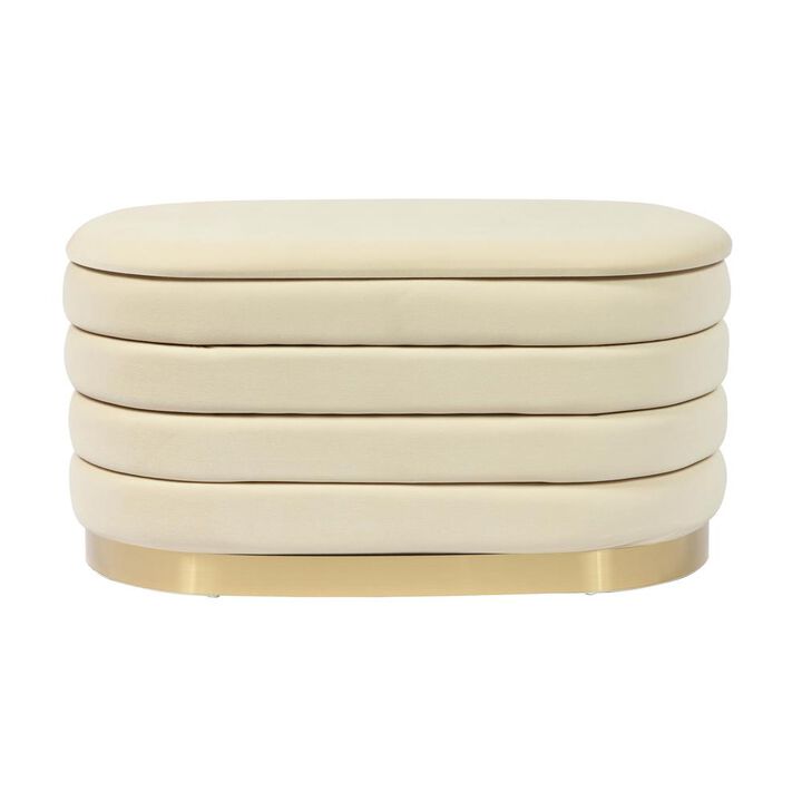 Belen Kox The Cream Velvet Glam Storage Bench, Belen Kox