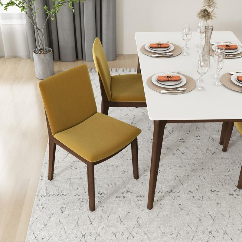 Ashcroft Furniture Co Laura Mid-Century Modern Solid Wood Dining Chair (Set of 2)