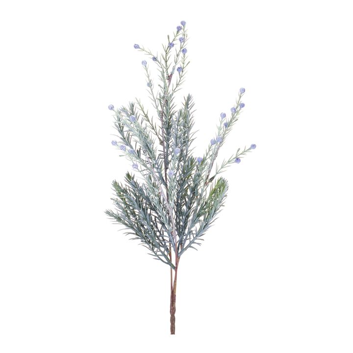 Green and Blue Pine Spray Set of 6 - Elegant Winter Holiday Accents
