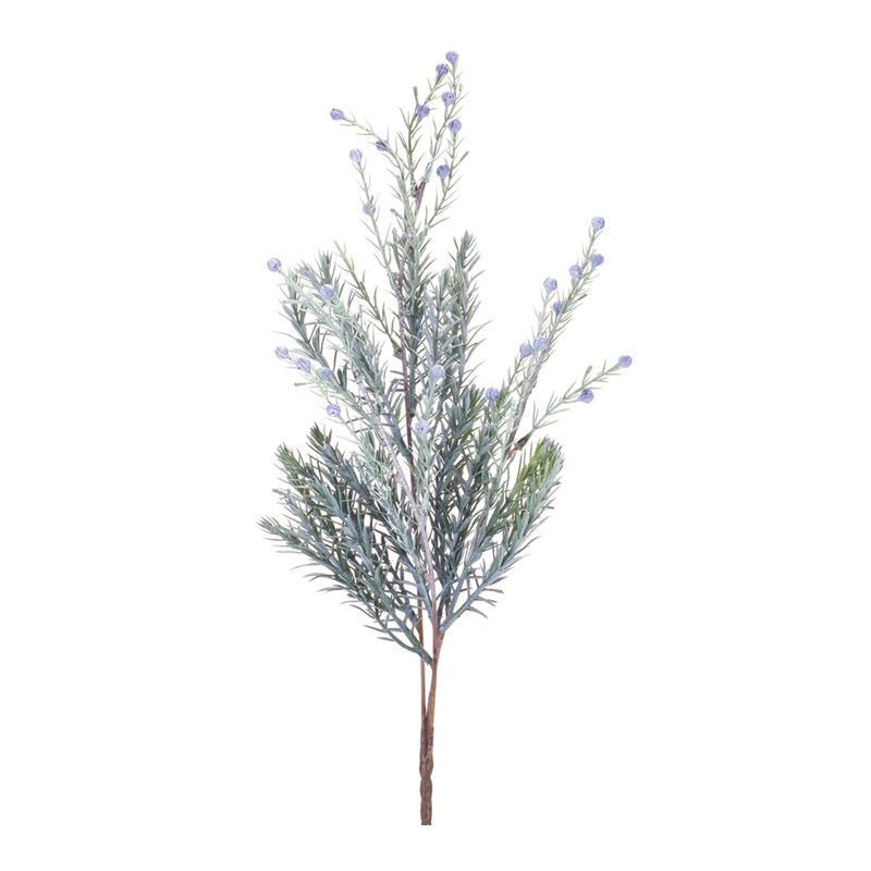 Green and Blue Pine Spray Set of 6 - Elegant Winter Holiday Accents