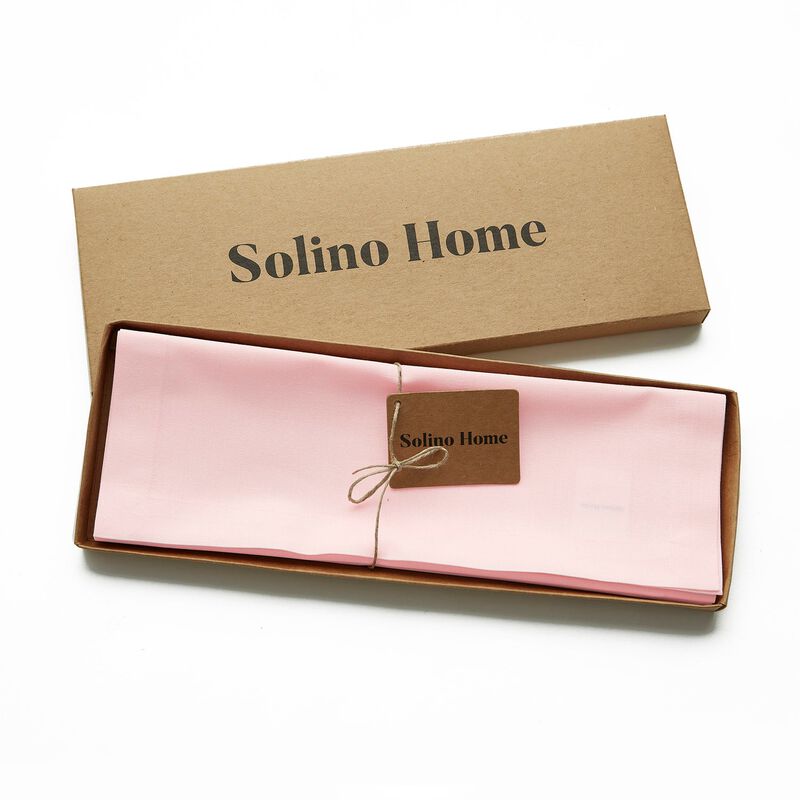 Solino Home Cotton Linen 14 x 19 Inch Placemats Set of 4 | Dru - Cotton Linen Plain