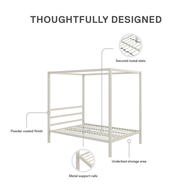 Atwater Living Cara Metal Square Canopy Bed