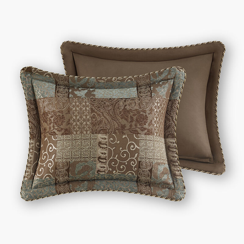 Gracie Mills Lange 4-Piece Patchwork Chenille Jaquard Comforter Set