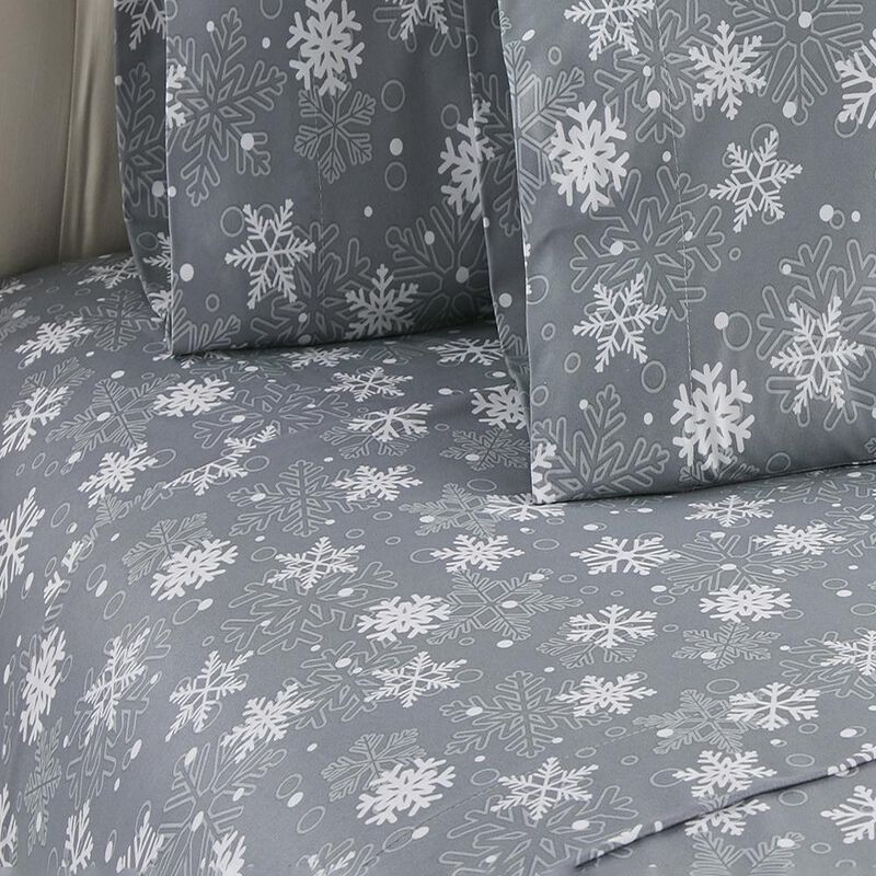 Micro Flannel Printed Deep-Pocket Sheet Set