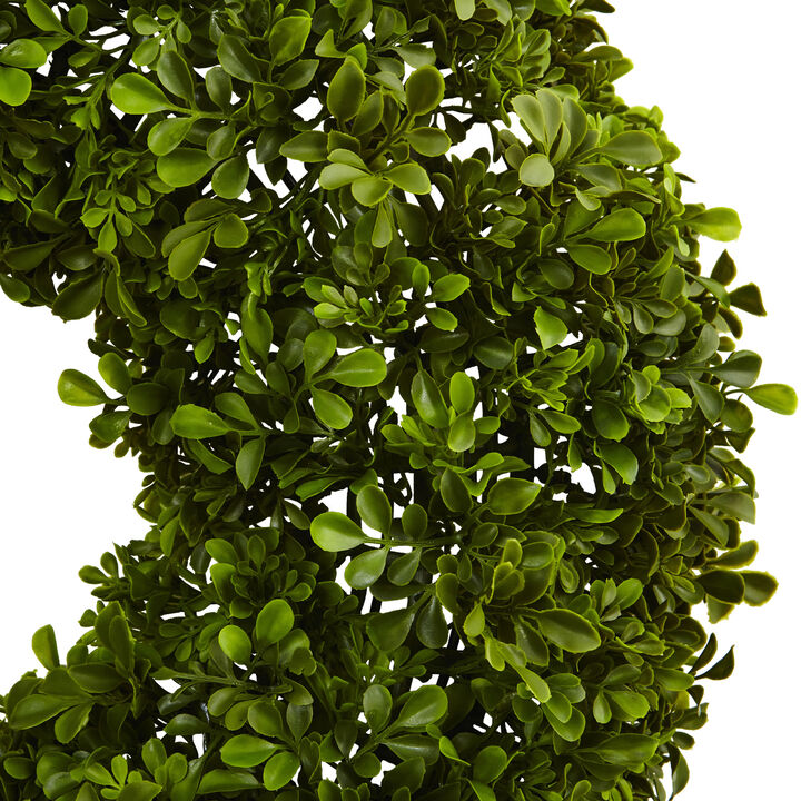 Magnolia Boxwood Artificial Spring Wreath  22-Inch  Unlit