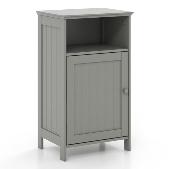 Hivvago Bathroom Freestanding  Adjustable Shelf Floor Storage Cabinet