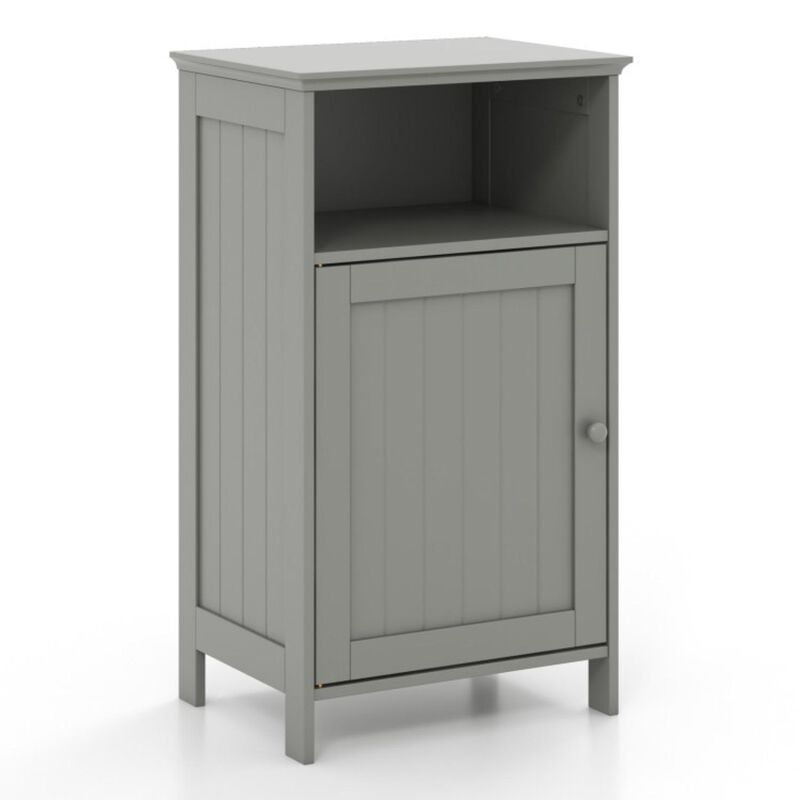 Hivvago Bathroom Freestanding  Adjustable Shelf Floor Storage Cabinet
