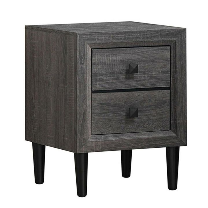 Hivvago Multipurpose Retro Bedside Nightstand with 2 Drawers