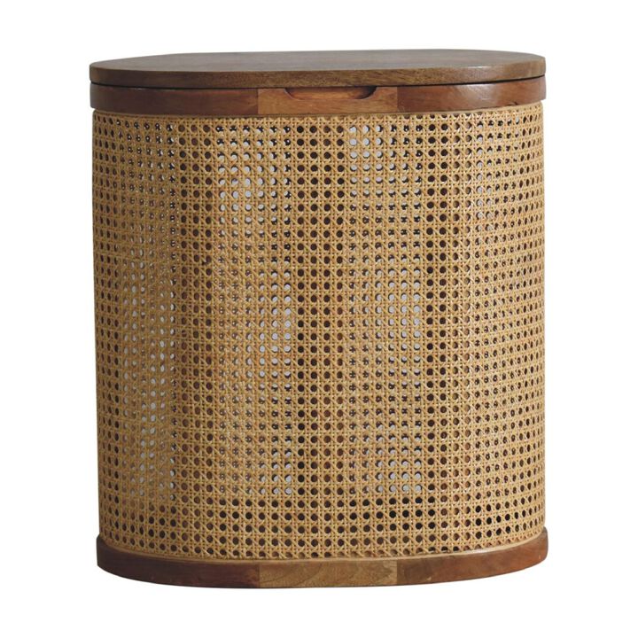 Larissa Lid-up  Solid Wood Storage Stool