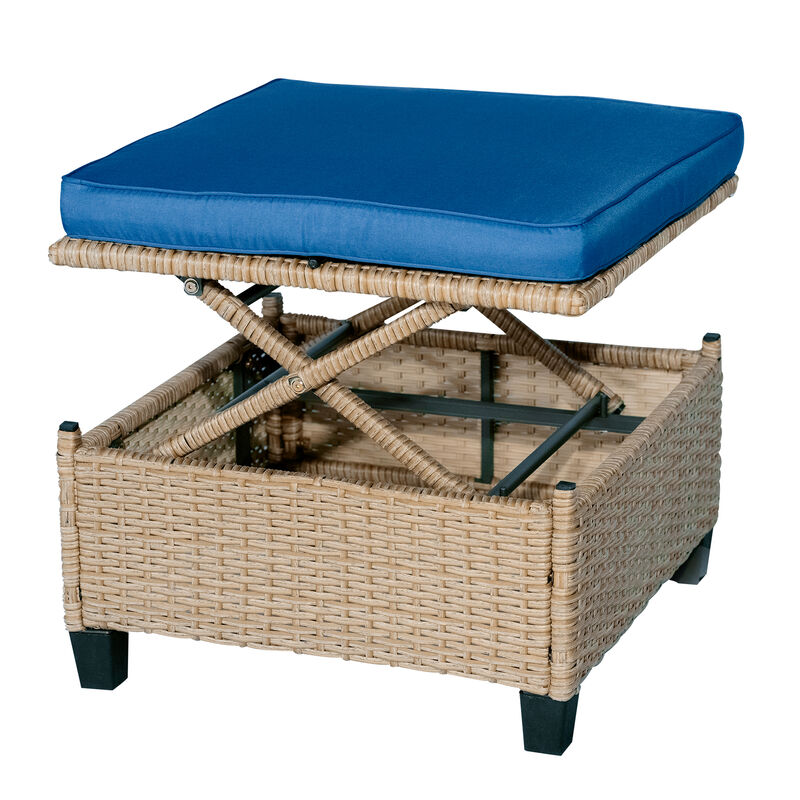 Merax UV-Proof Resin Wicker Patio Sofa Set with Canopy