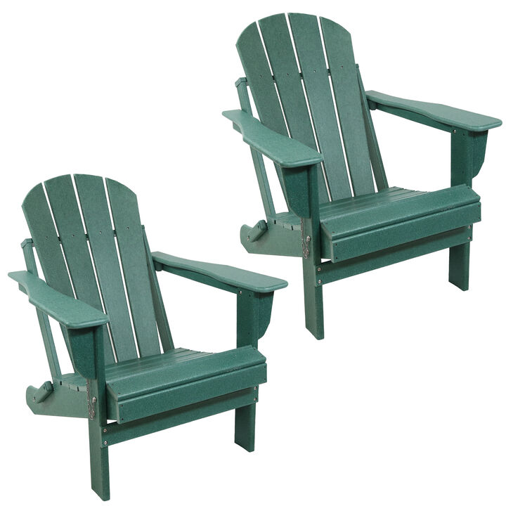 Sunnydaze All-Weather HDPE Foldable Adirondack Chair
