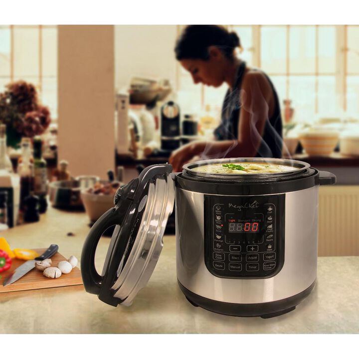 Megachef 8 Quart Digital Pressure Cooker with 13 Pre-set Multi Function Features