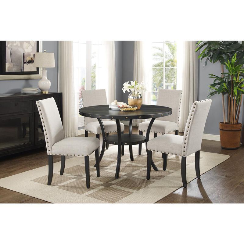 New Classic Furniture Crispin Natural Beige Solid Wood Dining Chair (Set of 6)