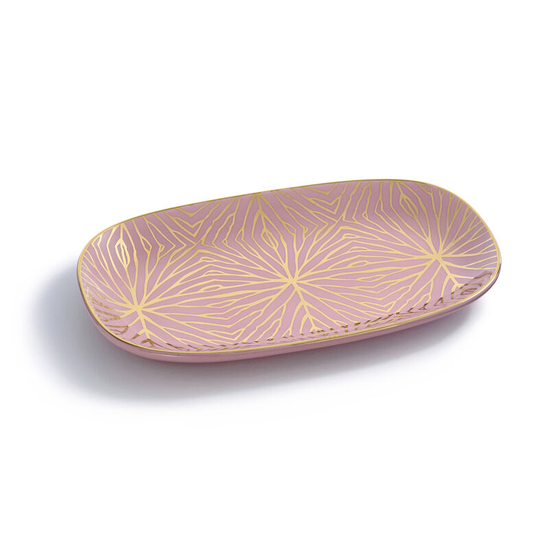 Talianna Lily Pad Catchall Tray, Pink & Gold
