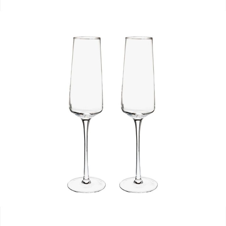 Classic Champagne Flutes Set - 9 oz