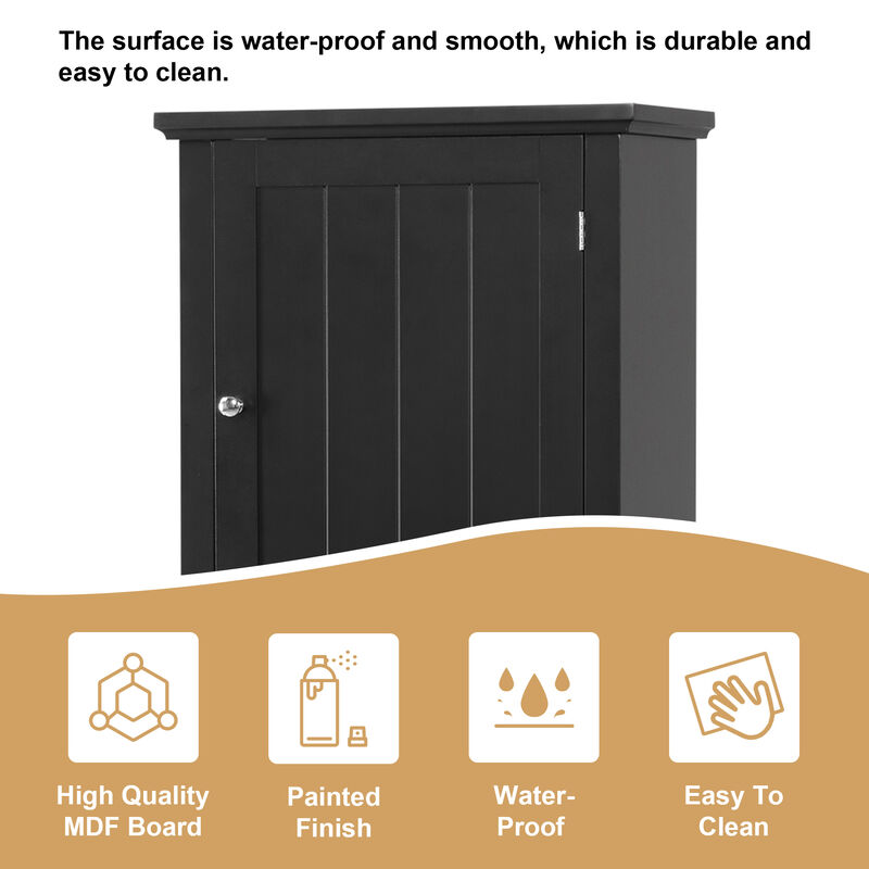 Merax Painted Finish Freestanding Bathroom Storage Cabinet