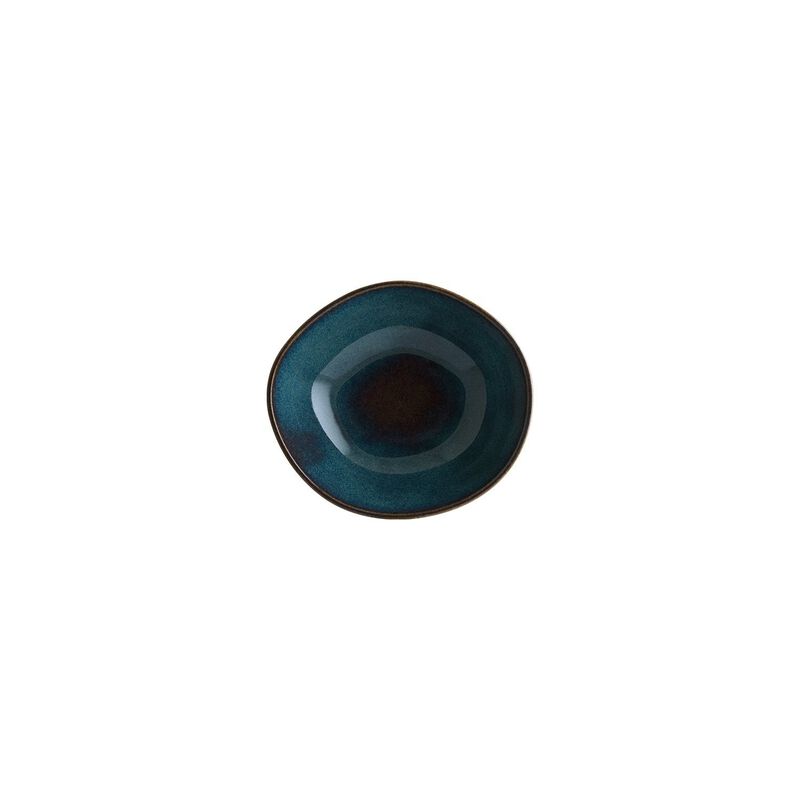 Sphere Ocean 7" x 6.5" x h:2" 16 oz. Organic Blue Porcelain Bowl (Set of 2)
