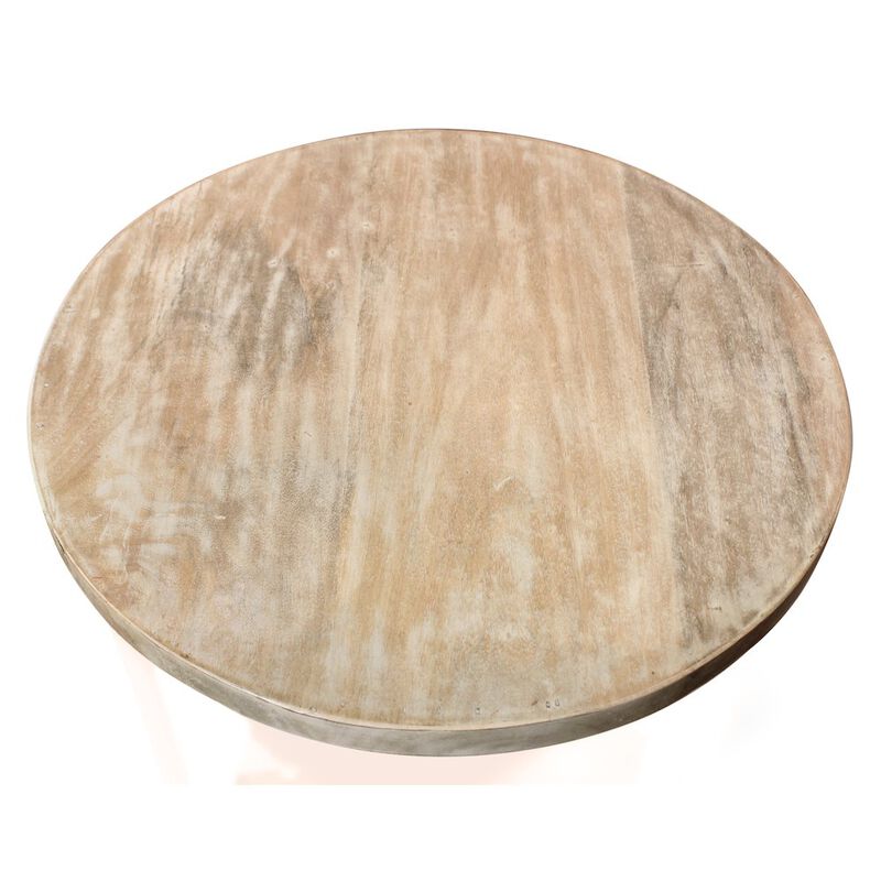 Alex Hamilton Jenna Round End Table with Shelf