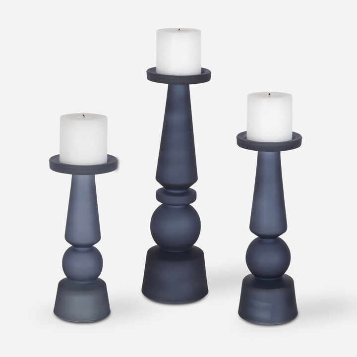 Cassiopeia Candleholders, Midnight Blue