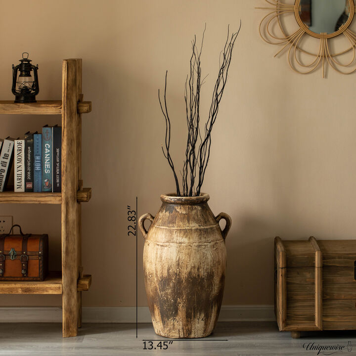 23-Inch Brown Tall Floor Vase