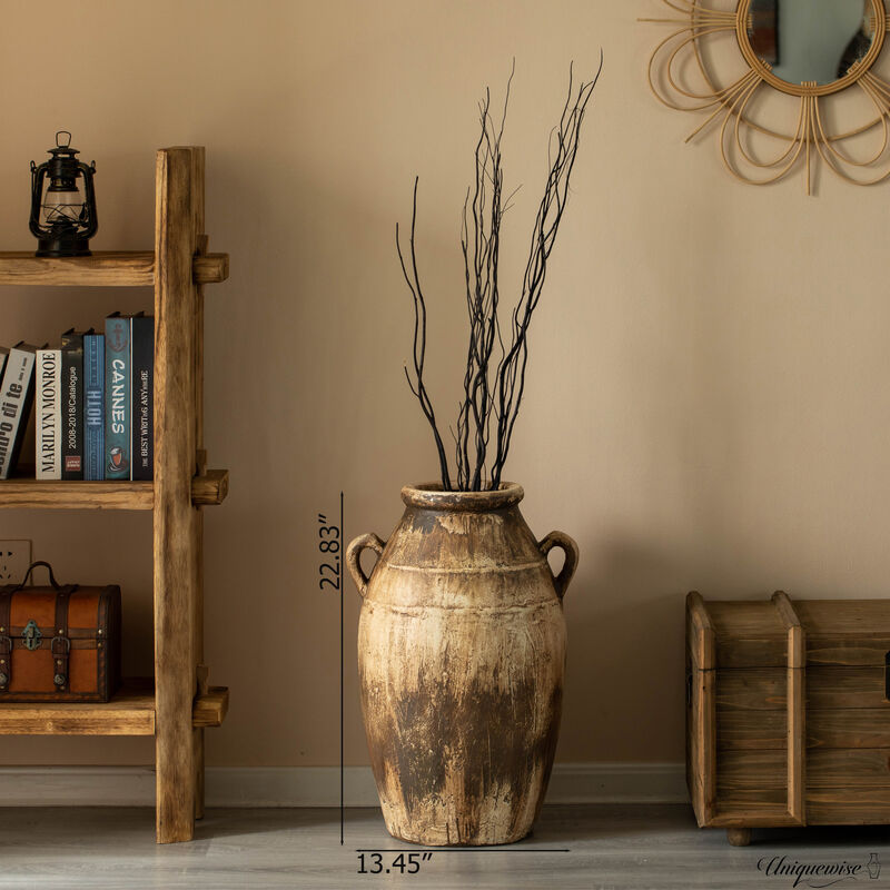 23-Inch Brown Tall Floor Vase