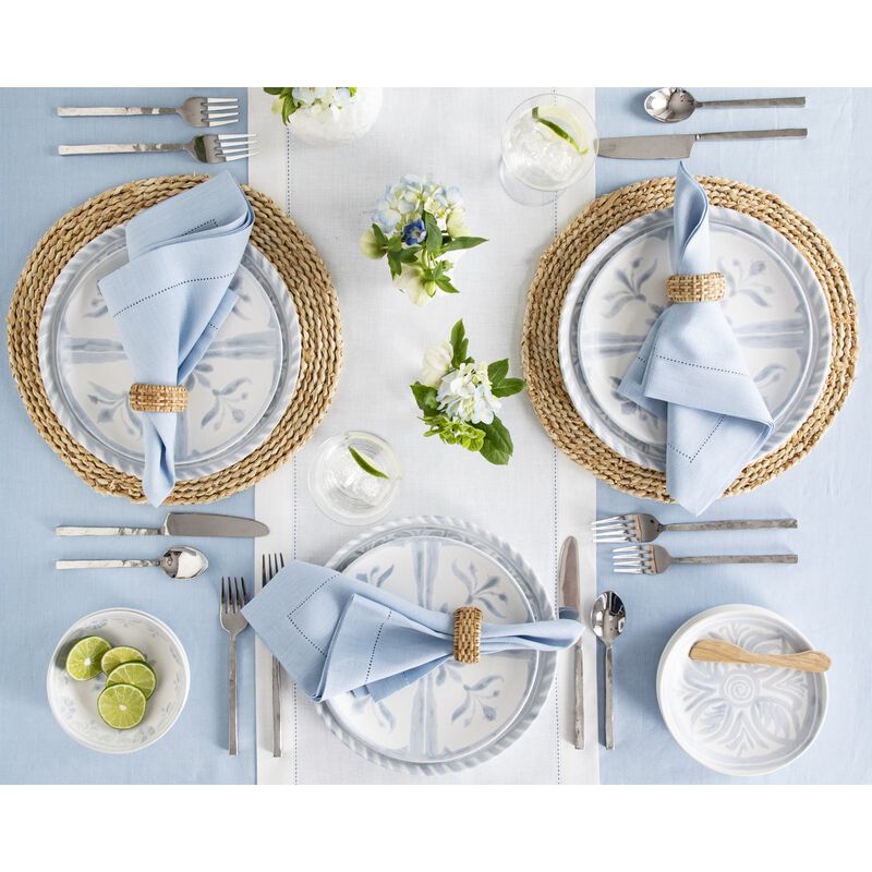 Solino Home 100% Pure Linen Tablecloth | Classic Hemstitch