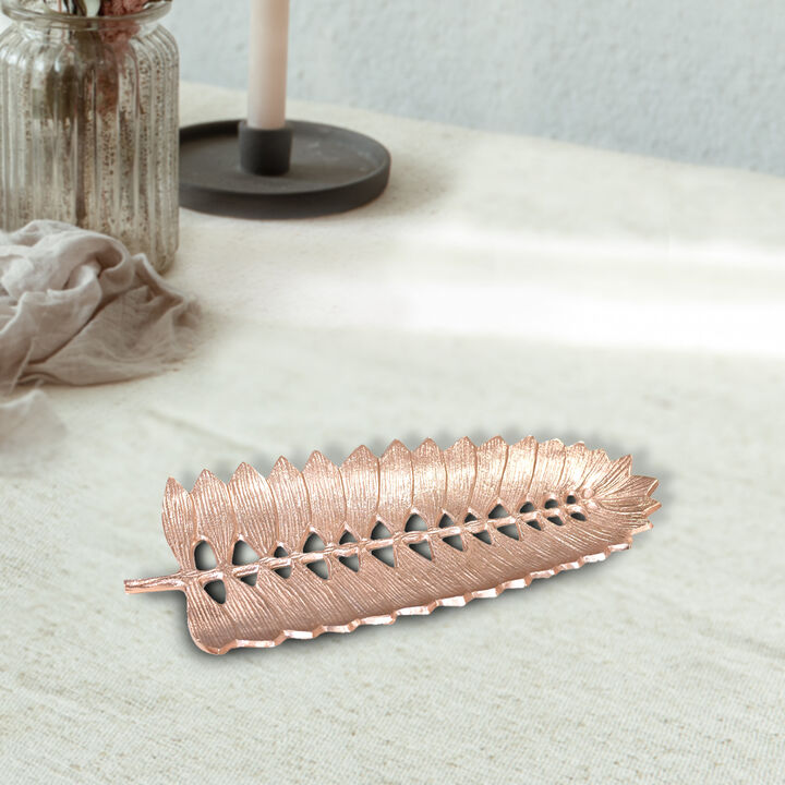 Handmade Decorative Bronze Color Coated 7.87 x 3.54 x 0.59 Inches Aluminium Tray 051AB BBH Home's