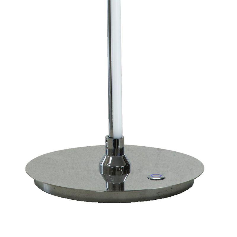 Sea 22 Inch Table Lamp, Accent Twisted LED Light, Modern Style, Chrome Base-Benzara