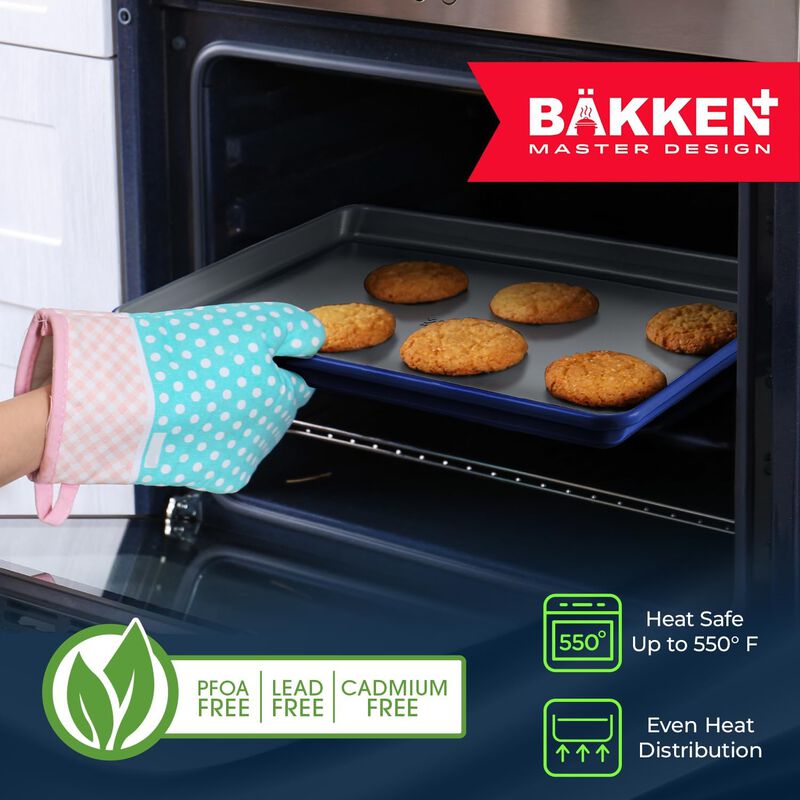 Bake with Elegance: 6-Cup Cake/Muffin Pan Set - Blue, Teal, Marble, Golden, Cream - Aluminized Steel with Ceramic Non-Stick Coating, PFOA & PFAS Free - Non-Toxic, Heavy-Duty Bakeware
