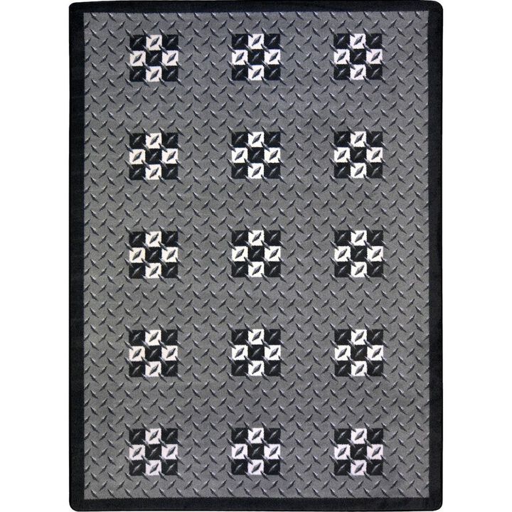 Joy Carpets Games People Play Finish Line 5'4 x 7'8 Area Rug in Color Multi