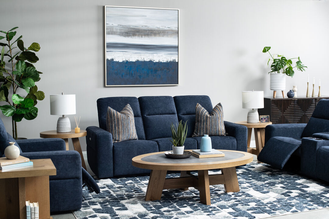 Blue casual sofa