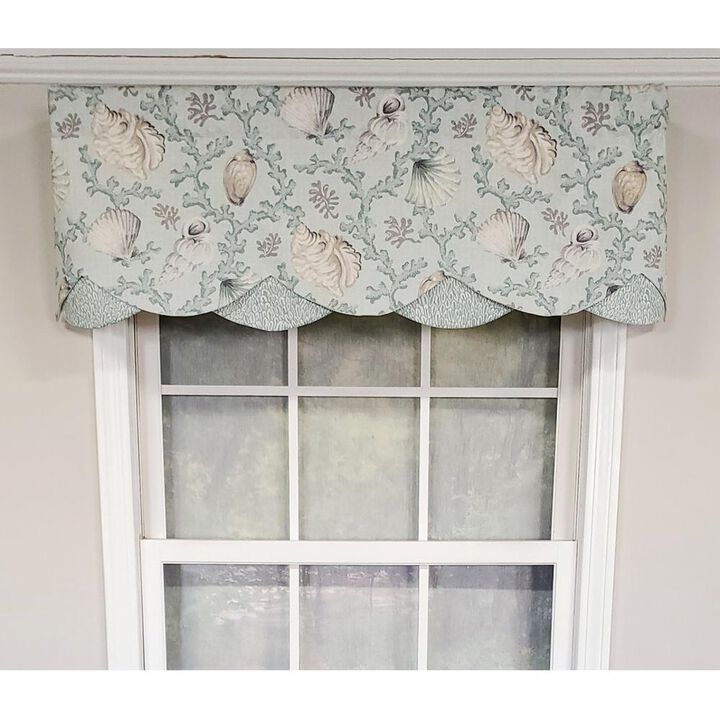 RLF Home Luxurious Modern Design Classic Windamar Petticoat Style Window Valance 50" x 15" Mediterranean