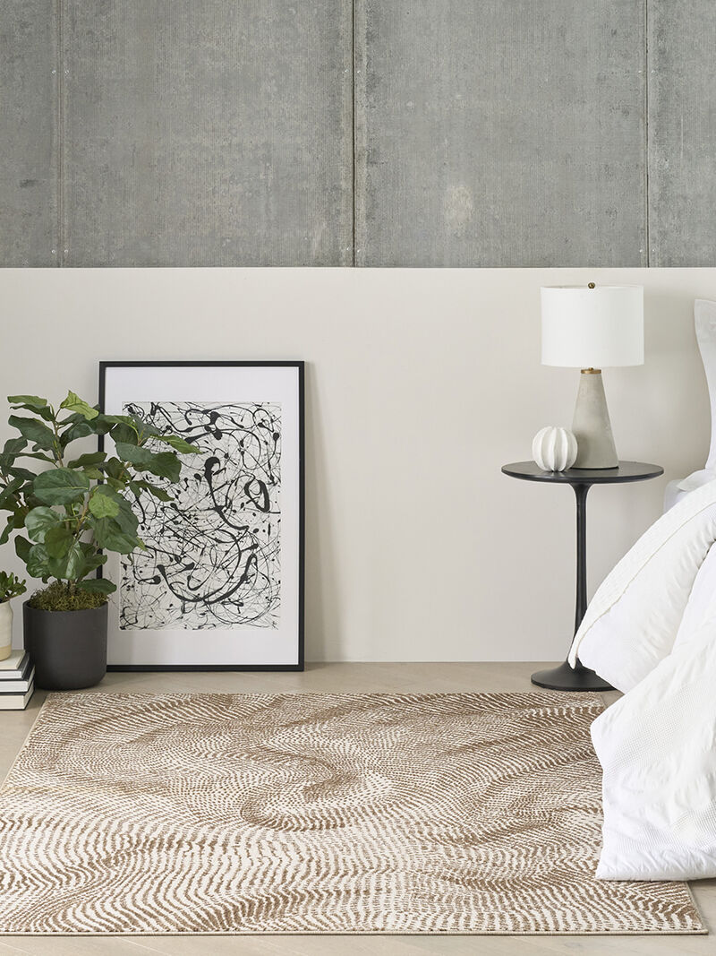 Central Park West CEP01 Beige/Brown 6' x 9' Rug