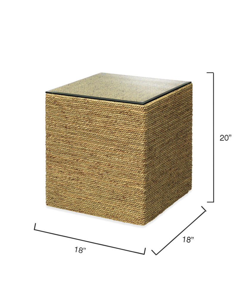 Captain Seagrass Square Side Table