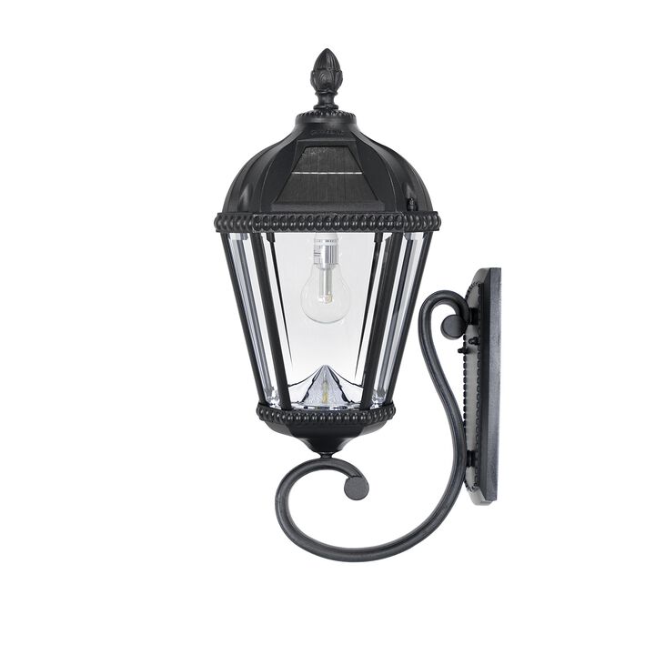 Royal Bulb Solar Light - w/GS Solar Light Bulb - Wall Mount - Black