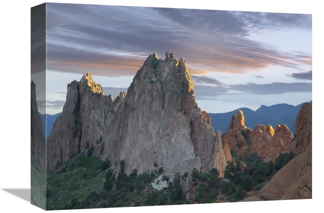 Gray Rock and South Gateway Rock, Garden of the Gods,  Colorado-Canvas Art-16x12