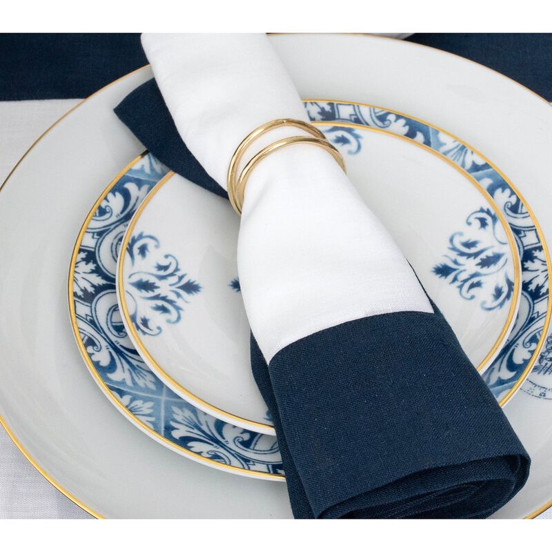 Solino Home 100% Pure Linen Dinner Napkins 20 x 20 Inch Set of 4 | Contempo for Thanksgiving, Christmas