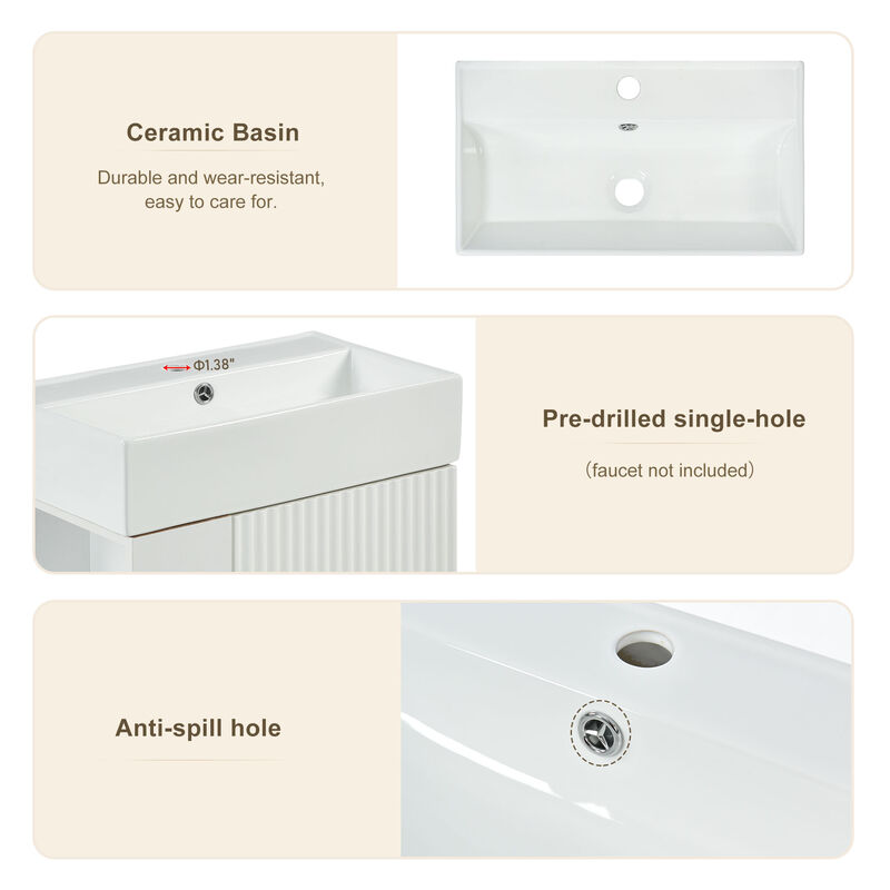 Merax Bathroom Vanity Cabinet with Right Side Storage