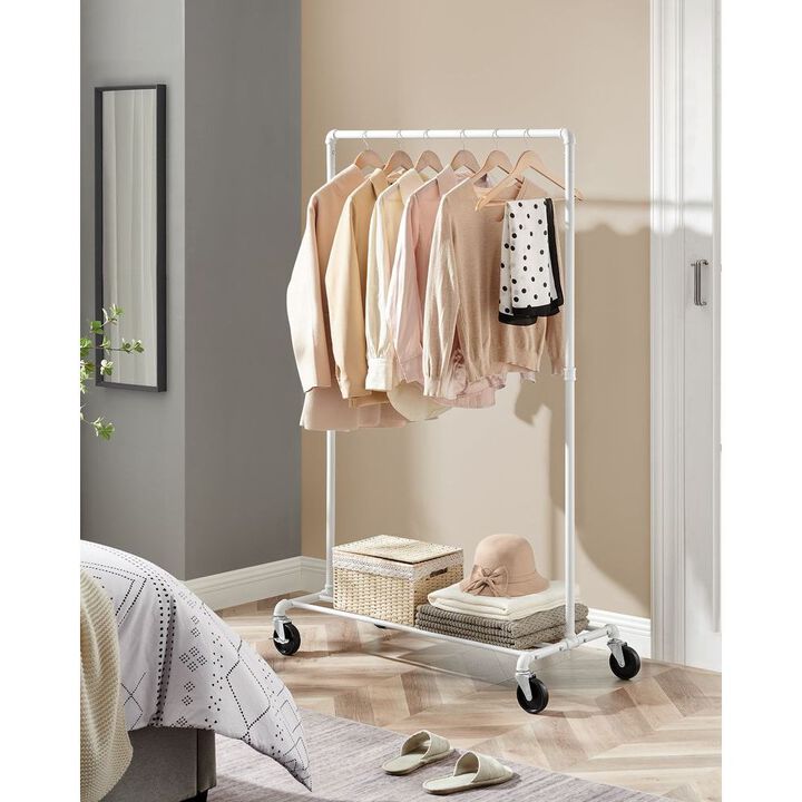 Clothing Rack on Wheels - Mobile Garment Organizer with Adjustable Height