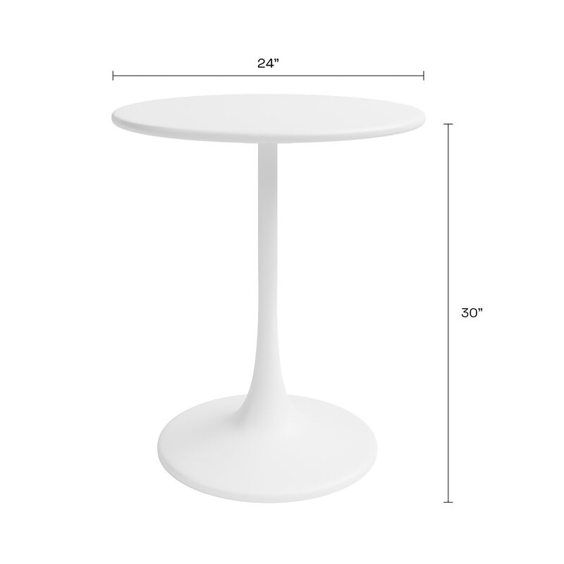 KURV® OUTDOOR & INDOOR ROUND 24" STEEL BISTRO TABLE