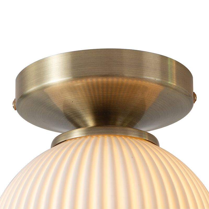 NOVA OF CALIFORNIA Petaluma Bone Porcelain Semi-Flush Mount Ceiling Light