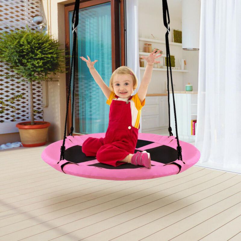 Hivvago 40 Inch Flying Saucer Tree Swing Indoor Outdoor Play Set