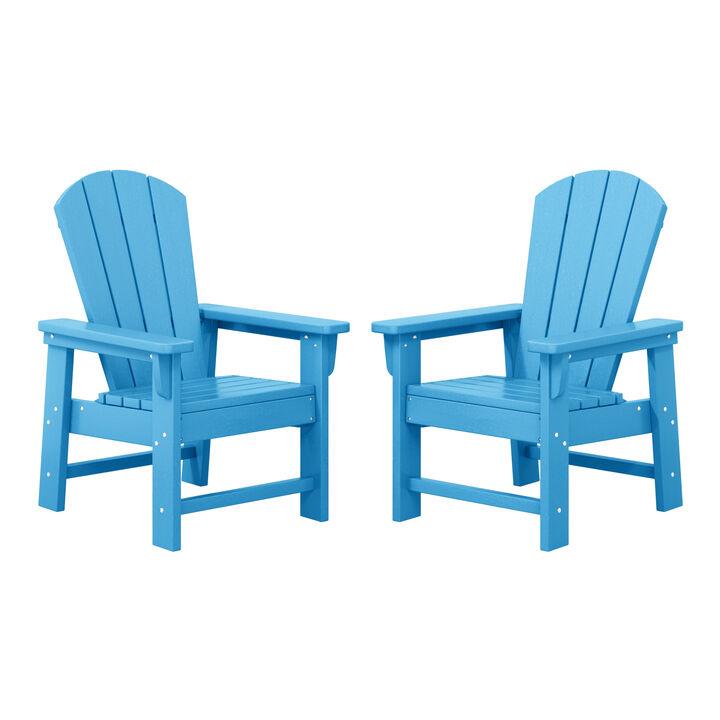 WestinTrends Kids Outdoor Adirondack Plastic Patio Chair (Set of 2)