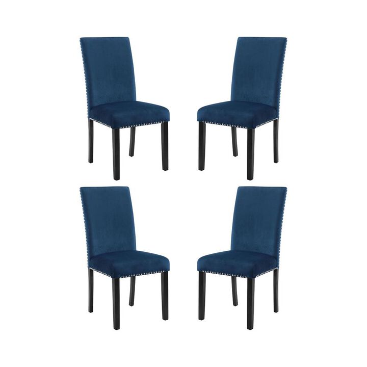 New Classic Furniture Celeste Blue Wood Upholstered Dining Chair (Set of 4)