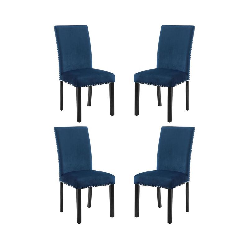 New Classic Furniture Celeste Blue Wood Upholstered Dining Chair (Set of 4)
