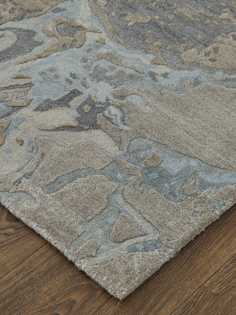 Zarah 8918F 3'6" x 5'6" Gray/Tan/Blue Rug