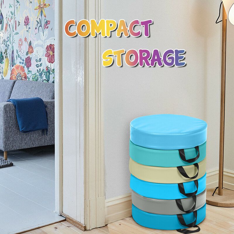 6 Pieces 15 Inch Round Toddler Floor Cushions