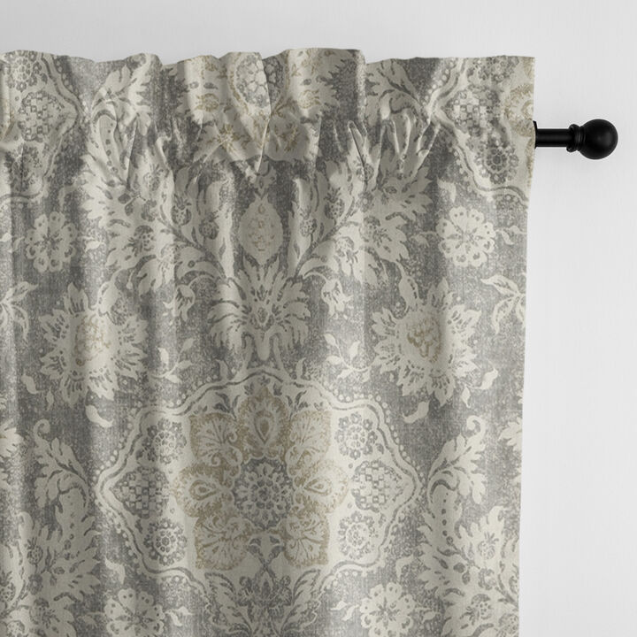 6ix Tailors Fine Linens Osha Taupe/Beige Pole Top Drapery Panel Pair