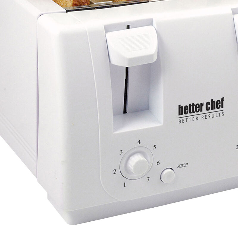 Better Chef 4 Slice Dual-Control Toaster in White