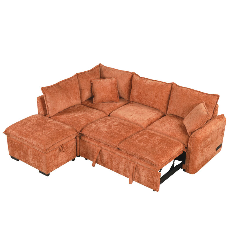 Merax L-shape Convertible Sofa Bed Sectional Sofa